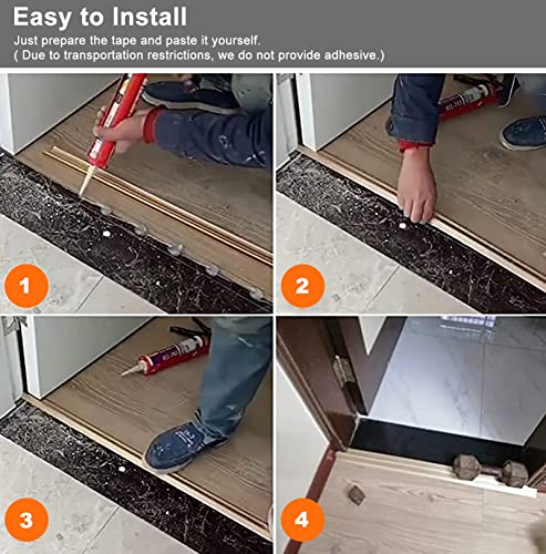 Bande de transition de tapis mate 1,6 pouce pour seuil de porte - 4