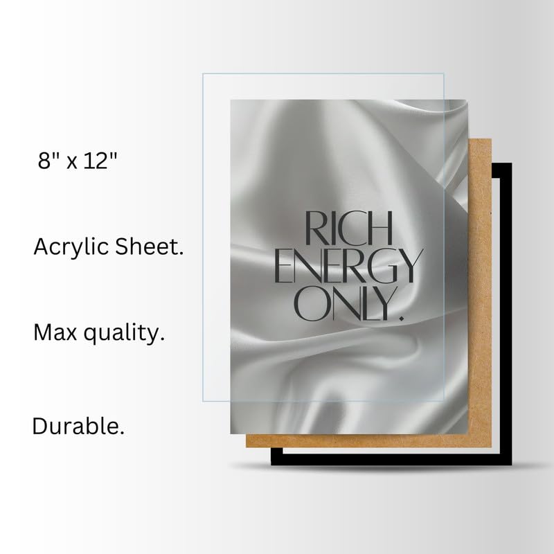 Image of Wall Framed Posters | 8x12 inch size | Motivational Quotes Posters |Rich Energy Motivational Photo Frame - Inspirational Wall Decor for Home, Office & Study Room
