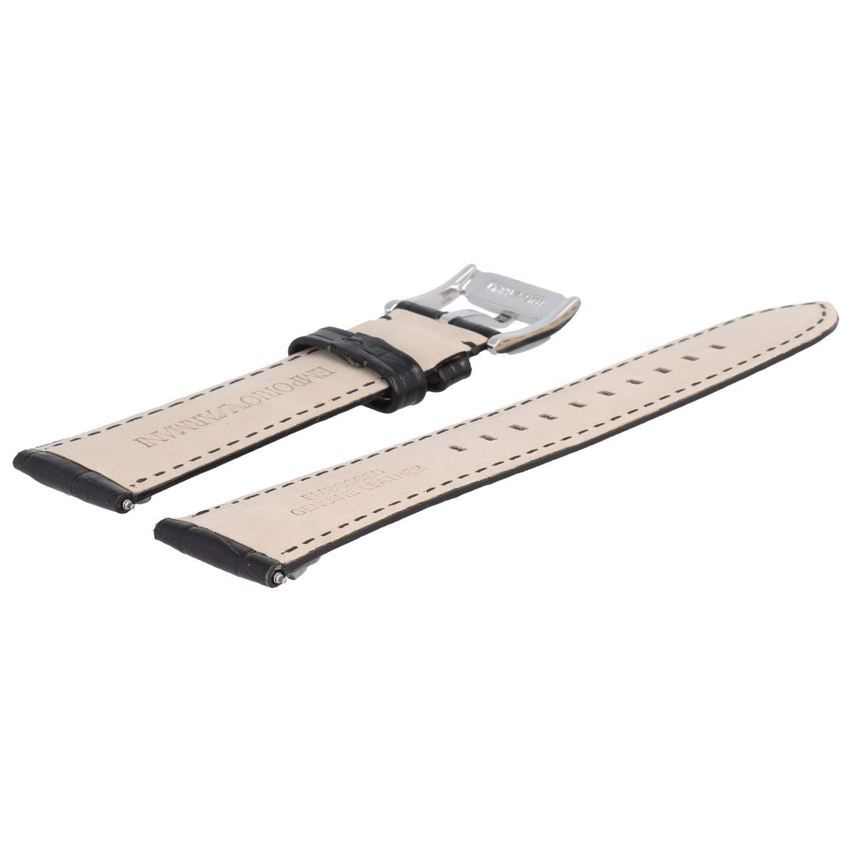Armani Uhrenarmband 22mm Leder Schwarz - AR-2411