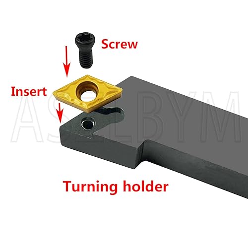 Miniatura 5 de ASZLBYM 38" 10mm Shank Indexable Carbide Lathe Turning Tool Holder Set Cutting Tools for Turning Grooving Threading Boring Bar with Carbide Turning