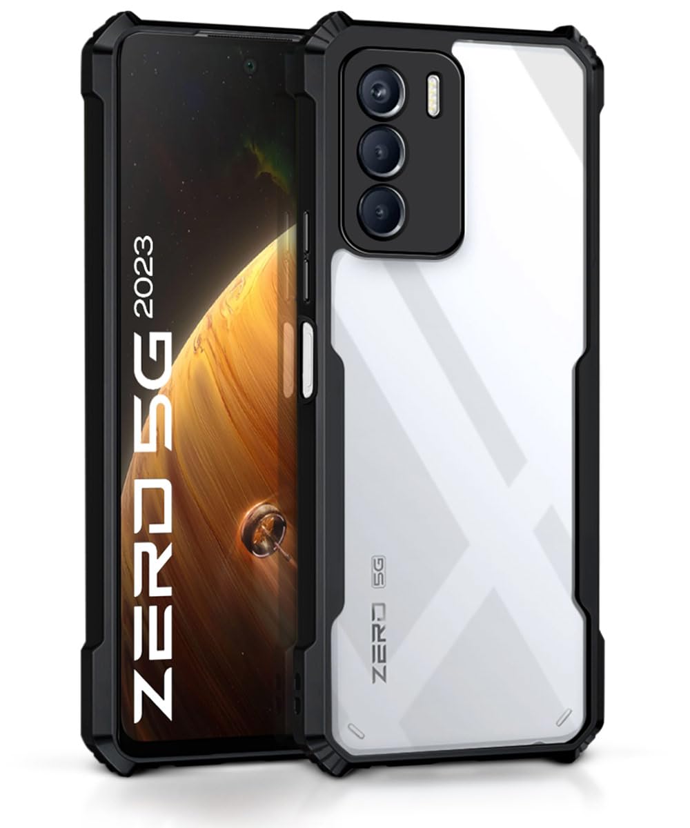 WOW IMAGINE TPU+PC Shock Proof Clear Protective Back Case For Infinix Zero 5G 2023 - Airedge Technology | 360 Degree Camera Protection | Transparent Hybrid Back Case Mobile Cover - Black (B0CCLG2Q2N) Amazon Price History, Amazon Price Tracker