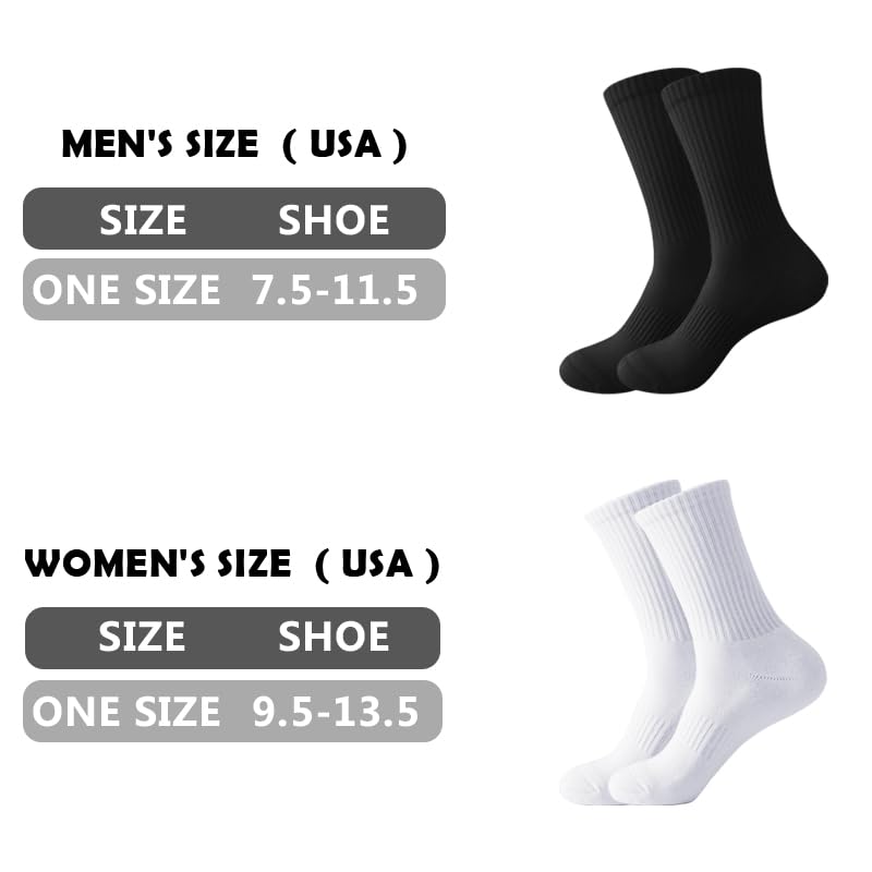 Essentials Men’s Cushioned Crew Sports Socks with Compression Cotton Athletic Running Breathable Soft Comfort Socks for Man2