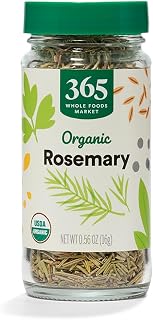 365 by Whole Foods Market Organic Rosemary Dried Herbs, 0.56 oz Glass Jar - USDA Organic, Non-GMO, Kosher Certified