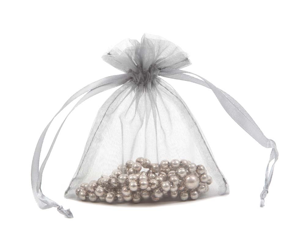 Packaging World 24 Premium Organza Jewellery Gift Pouches 100x120mm (Silver)