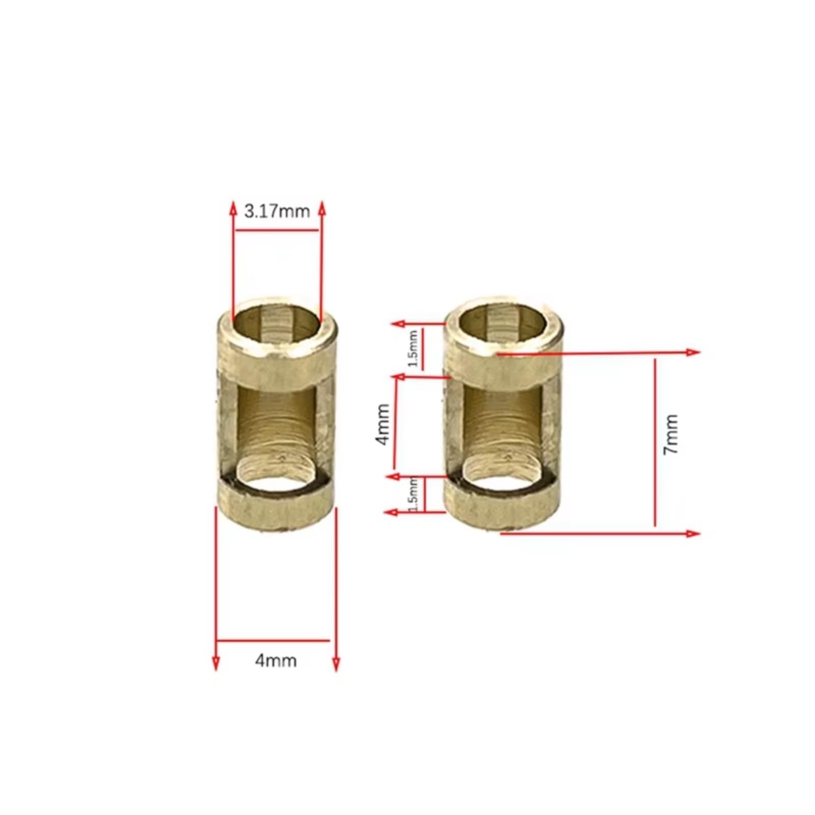 Compatibile Con MN-78 1/12 RC Cars Aggiornamenti Parti Accessori Di Ricambio Assali Anteriori Posteriori In Metallo Manicotto Albero Da 3 Mm A 4 Accessori