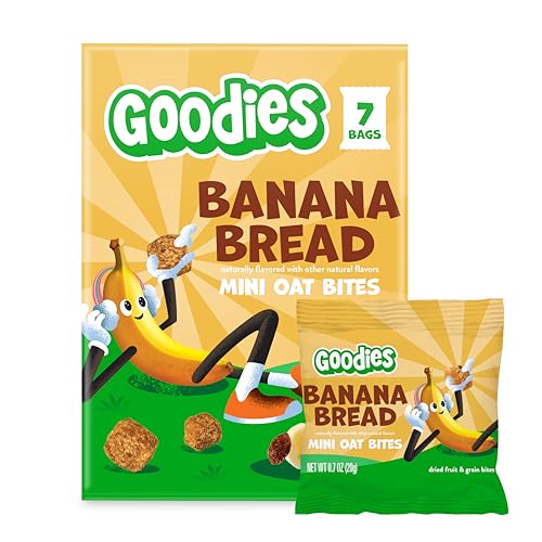 Goodies Banana Bread Mini Oat Bites Kid Snack Bites, Gluten