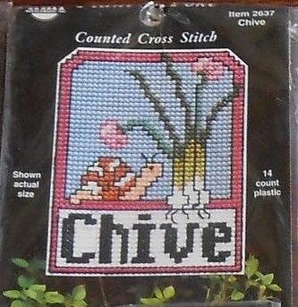Chives - Plant Poke Cross Stitch Plastic Canvas Kit 2637