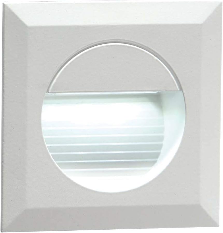 ML NH019W - 230VRECESSED IP54 SQUARE INDOOR/OUTDOOR LED GUIDE/STAIR/WALL LIGHT WHITE LED
