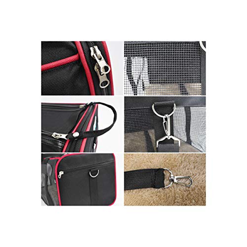 Kit Bolsa Pet para Transporte Vermelha + Mordedor Brinde