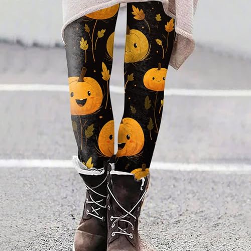 Womens-Halloween-Pumpkin-Printed-Leggings-High-Waist-Workout-Athletic-Running-Yoga-Pants-Holiday-Leggings 51bDoiIoldL
