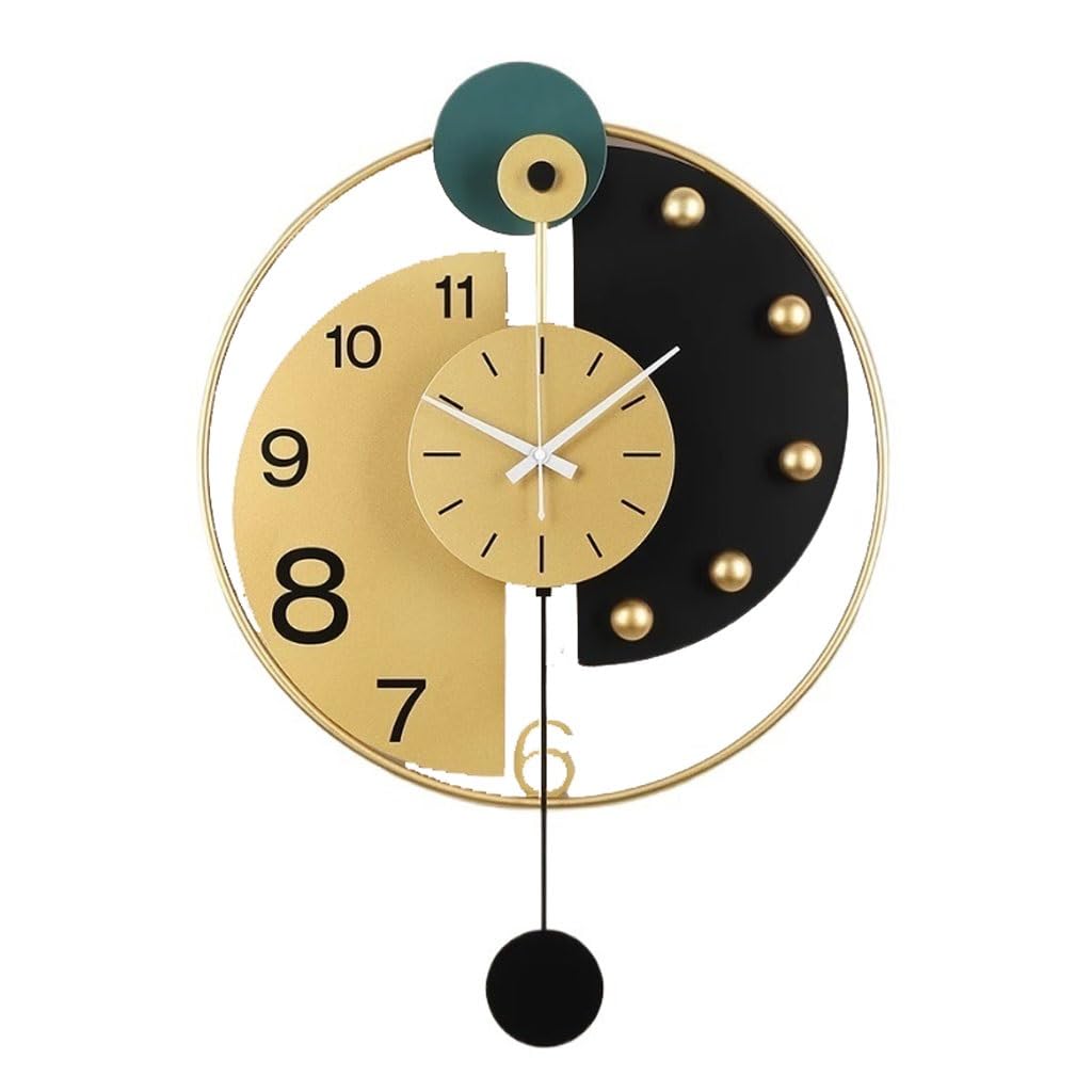 Horloge murale simple ULTRAWAVE en métal noir pour décoration moderne