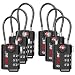 TSA Approved Cable Luggage Locks, 6 Pack, Easy Read Dials with Alloy Body