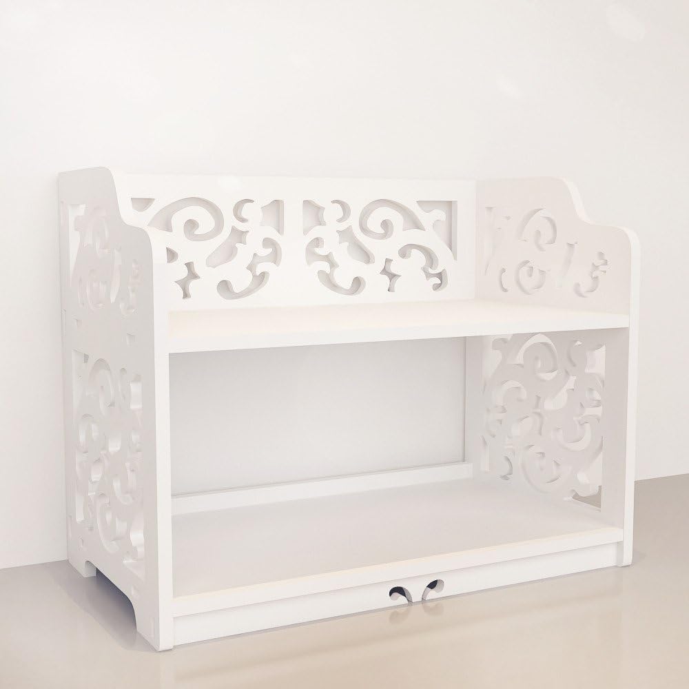 DIY Multi-Use Wooden Table Ladies Makeup Cosmetics Boxes Bookshelf and Kitchen Shelf White