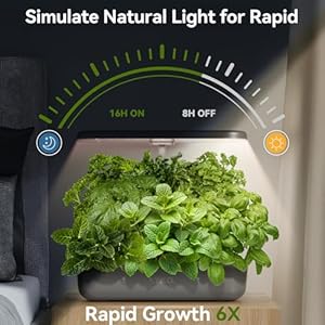 LYKOCLEAN Hydroponics Growing System 12 Pods, Indoor Herb Garden with Grow Light Water Pump Automatic Timer, Smart Indoor Gardening System for Salad Lettuce, Fruit, Vegetable Plant, Grey LYKOCLEAN Hydroponics Growing System 12 Pods Indoor Herb Garden with Grow Light Water Pump Automatic Timer Smart Indoor Gardening System for Salad Lettuce Fruit Vegetable Plant Grey