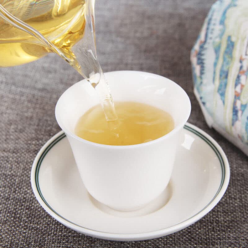 Thé blanc Pu'er Yunnan Ancient Tree : infusion grand cru Golden Neige Blanche en galette 357g - 6