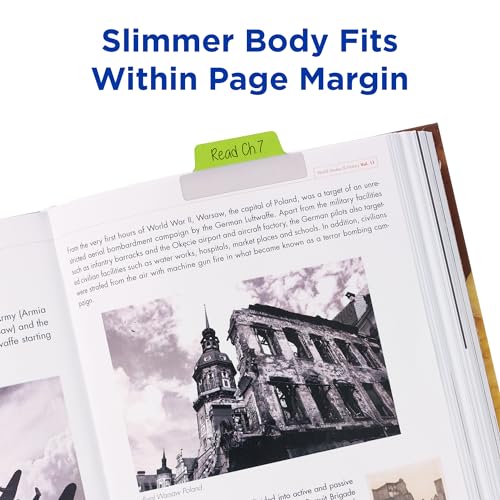 Image of Avery Margin Ultra Tabs, 2.5 inch x 1 inch, 24 Neon Repositionable Tabs