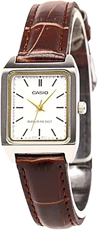 Casio Standard LTP-V007L-7E2 Cheap Casio Wristwatch Watch Ladies Simple Square Business Casual Leather Brown