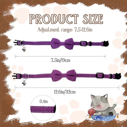 Collier de sécurité réglable violet pour éviter la perte du chaton - 10