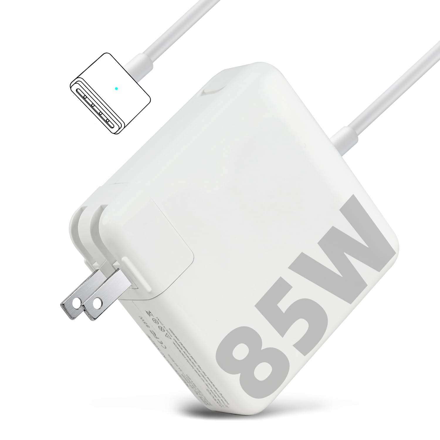 85W Fast Charger Replacement for MacBook, T-Tip Power Adapter with