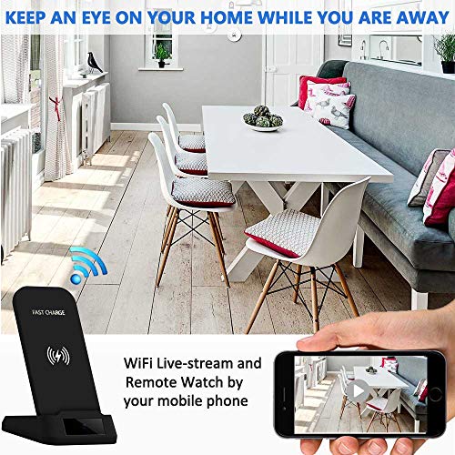 WiFi Hidden Camera Wireless Phone Charger Spy Camera, KAPOSEV 1080P Security Cameras Spy Nanny Cam with Motion Detection Alarm,Support Remote Monitoring and Recording/Playback Via Mobile Phone - Thumbnail 3