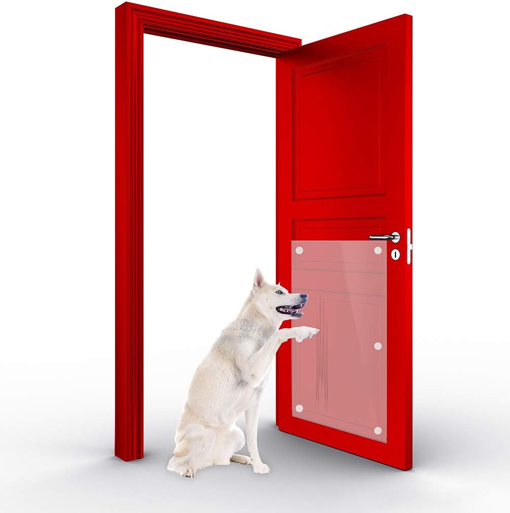 YA SHIN Door Scratch Protector ,Deluxe Pet Door Scratch Shield, Heavy Duty Flexible Door Guard Cover Protect Your Doors & Walls, Large Clear Door Scratch Protector cat scratch pad gmat non furniture