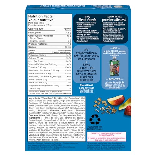 Nestle Gerber Nestle Gerber Mixed Grains with Fruit Baby Cereal, 227g Box - Image 3