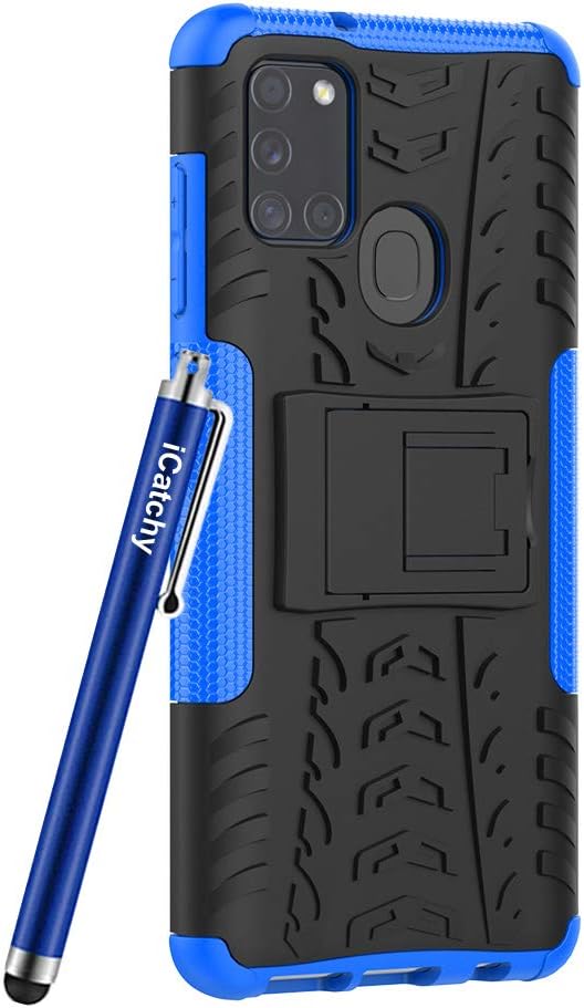 iCatchy For Samsung Galaxy A21S Case, Heavy Duty Hard Tough Dual Layer Hybrid Shockproof Cover compatible For Samsung Galaxy A21S Phone Case (Blue) 5 51bDqC+XCmL. AC SL1000