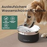 Gardner Pet Wassernapf Hund ohne Sabbern, 3,85L Edelstahl Hundenapf Auslaufsicher, Anti-Verschluck-Wasser für große Hunde, Für Innen, draußen geeignet, Verhindert Tropfen, Schwarz