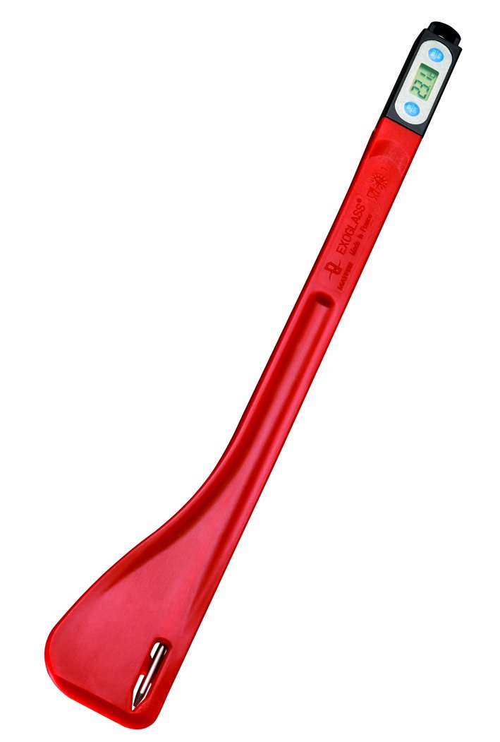 Spatule thermométrique professionnelle en verre exoglass - Longueur 385 mm