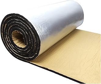 Car Sound Deadening Mat, 197 mil (5mm) 5.4 sqft Automotive Foam Sound Deadener, Heat Insulation and Vibration Dampening Material, Noise Barrier Muffler for Vehicle Hood, Trunk, Door, Roof