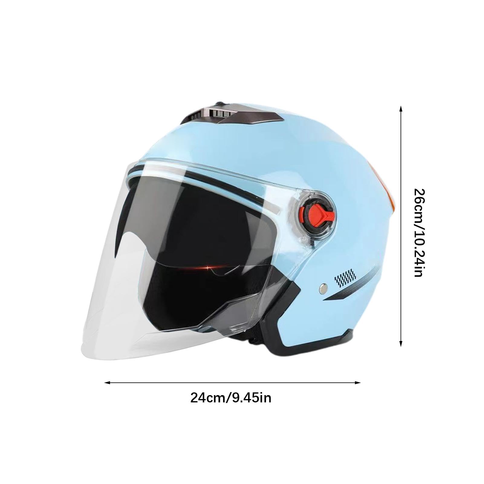 Generico Caschi da Moto 3/4,Caschi da Moto - Caschi da Moto da Donna | Caschi Moto 3/4 Aperti, caschi ciclomotori Vintage retrò con Visiera per Uomo Donna, caschi Scooter per Moto
