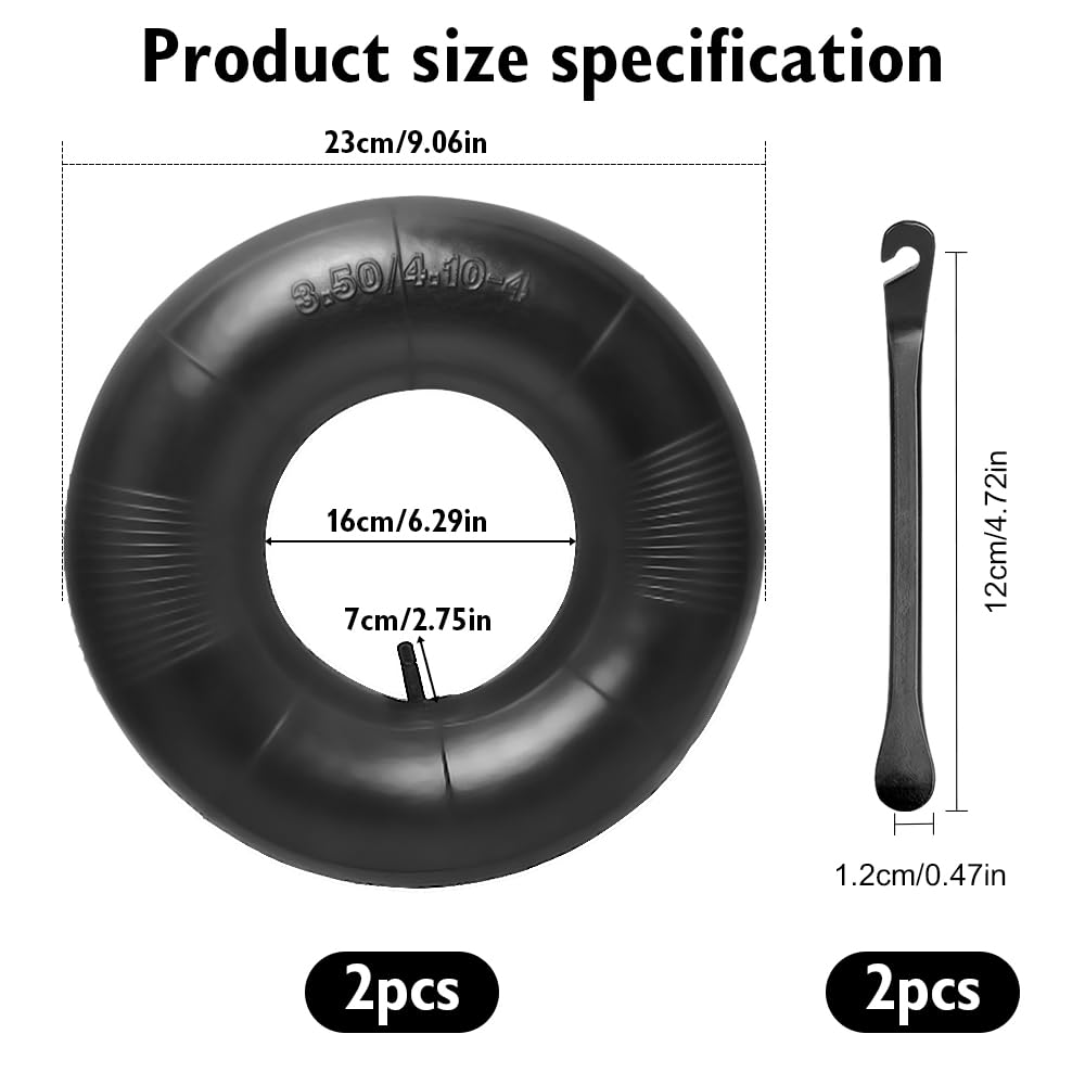 mizikuu 2 Pack 15 x 6.00-6 Inner Tube Hose, Heavy Duty Lawn Mower Tire Tubes 15 6.00-6 Wheelbarrow Replacement Hose for Pneumatic Wheels, Compatible with Lawn Mower, Wheelbarrows, Garden Trailers — view 7