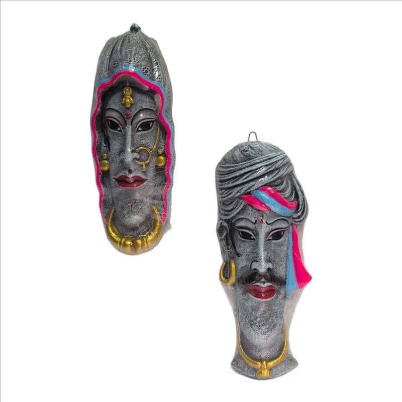 Unique Art and Handicrafts Men Women Wall Art | Decorative Showpiece | Home Decor | Office Decor | Clay Wall Artwork | Gift Item | Grey-image-16