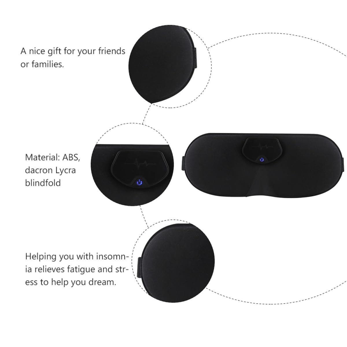 Dispositif de Sons pour Dormir, Masseur de Tête sans Fil Intelligent