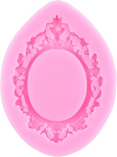 Miniatura 6 de ZiXiang Marcos de fotos de silicona estilo barroco Curlicues Scroll Lace Photo Frame Molds Fondant Moldes para decoración de tartas, decoración de