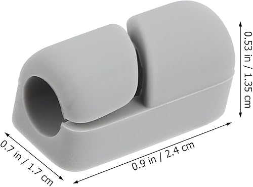 Miniatura 7 de Hemobllo 20 piezas de clip de retención de cables de silicona para administración de cables de computadora, soporte para automóvil, cables de PC,