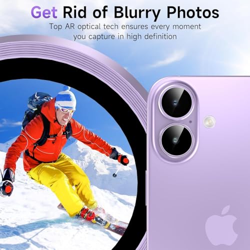 Image of Lensarmor Compatible With Lavender iPhone 17 Camera Lens Protector - 9H+ Tempered Glass with Diamond Coating, Scratch Resistant, Flash-Friendly Premium Lens Cover
