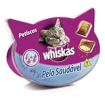 whiskas Petisco Funcional Para Gatos Whiskas Temptations Pelo Saudável Adultos 40G