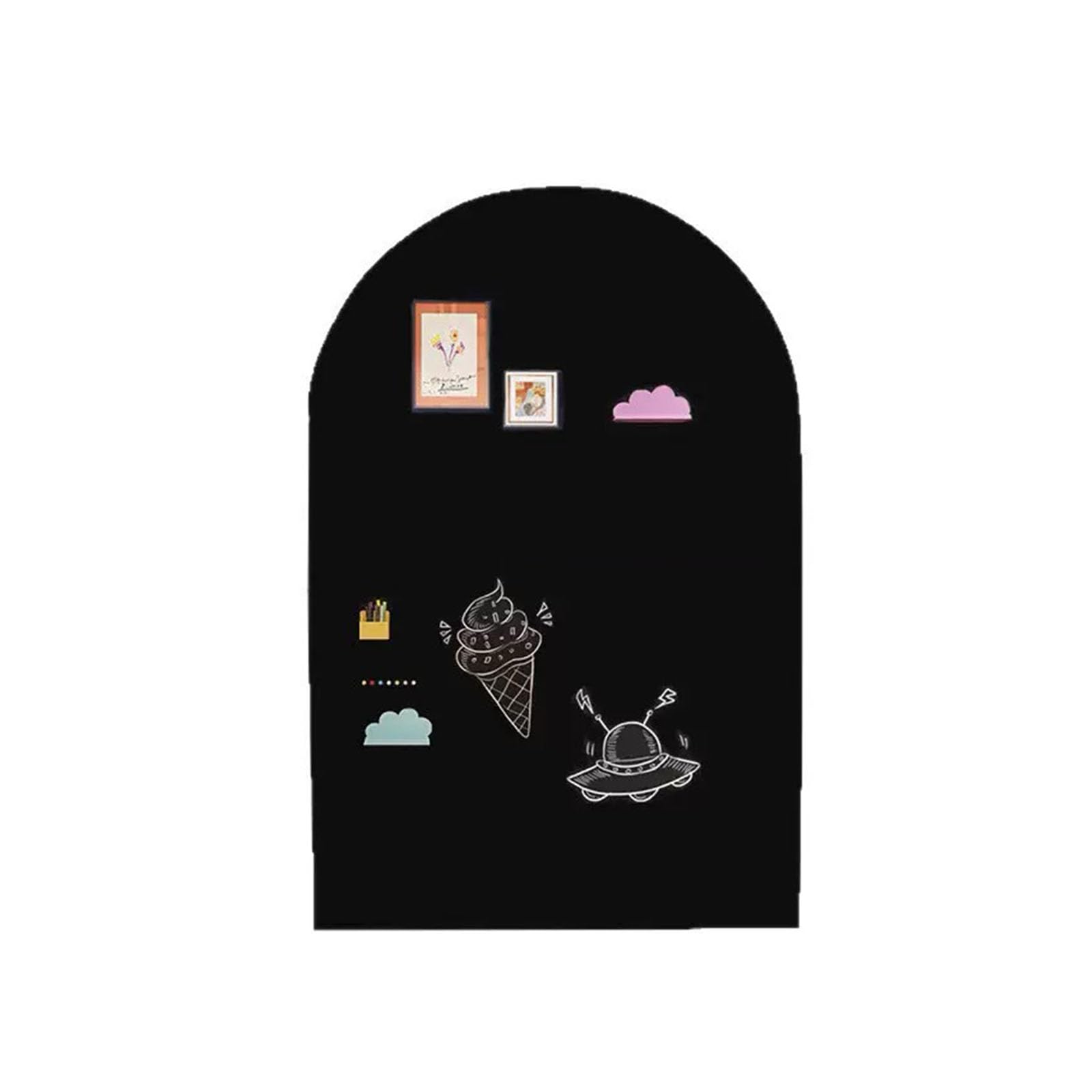 Bunte magnetische Tafel Wandaufkleber für, Black