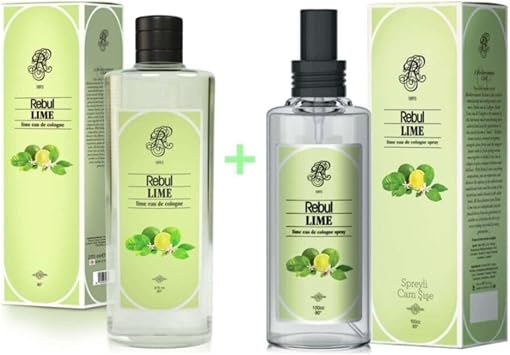 Rebul Kolonya Lime, 250 ml + 100 ml Sprey Cam  i e Set