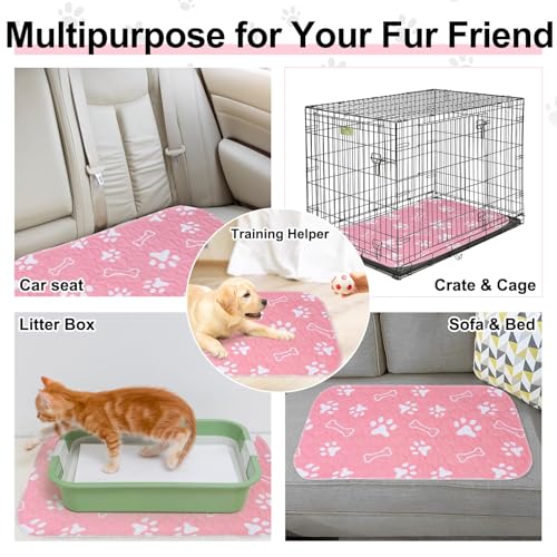 Image of BEAUTYZOO 2 Pack Washable Pee Pads for Dogs, Reusable Puppy Pads for Potty Training, Waterproof Super Absorbent Wee Wee Pads for Dogs Non-Slip, Pet Whelping Mats Playpen Dog Crate Floors, 48IN x 60IN