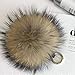 Valpeak 6'' Fluffy Raccoon Fur Ball Pom Pom Keychain Womens Bag Purse Charms with Golden Key Chain (Bronze)
