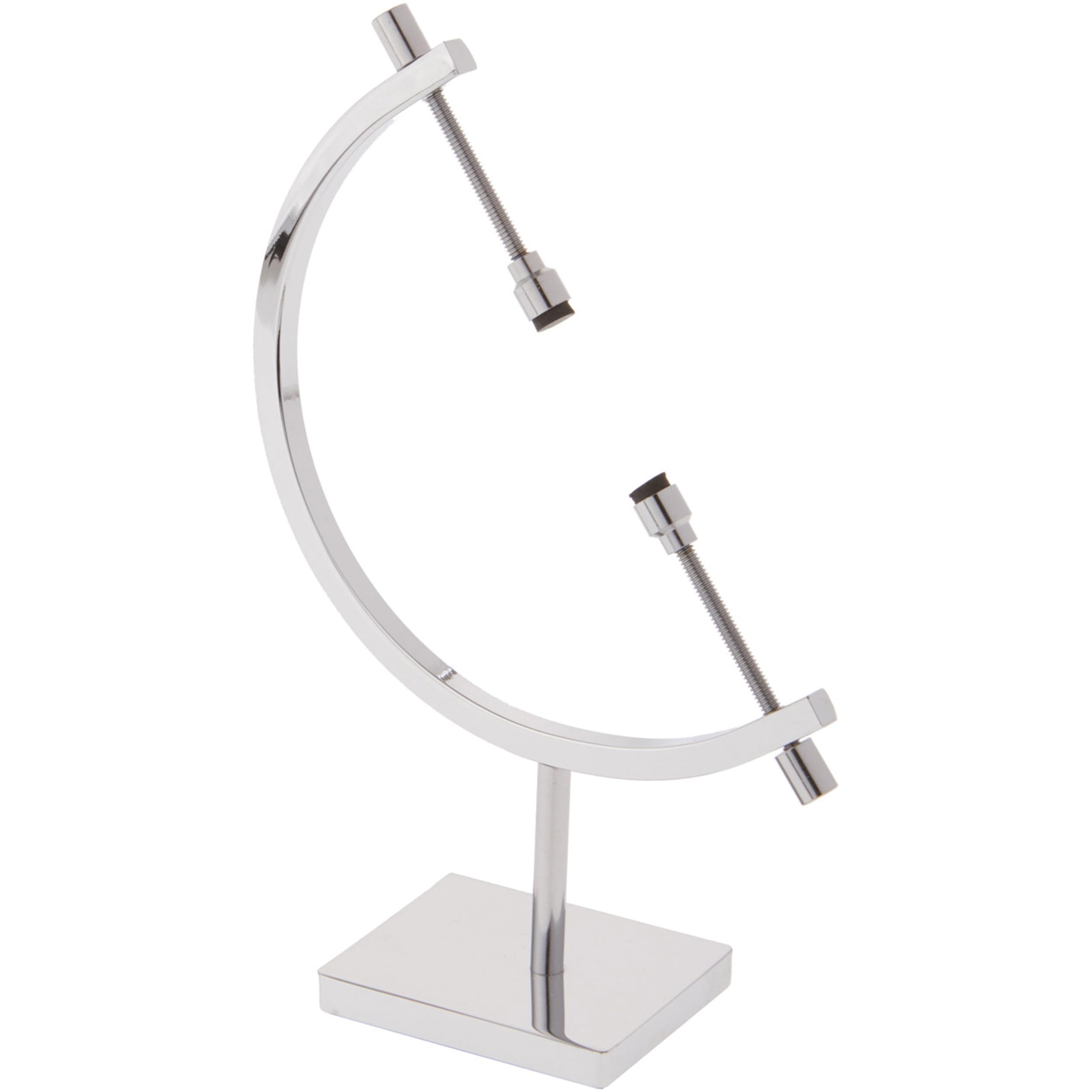 Bard's Chrome Sphere Holder Caliper Stand, 6.25" H x 4" W x 1.5" D (for 1.25" to 3.125" Items)