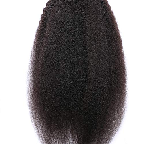 Peruvian Kinky Straight Human Hair Bulk For Braiding Corase Italian Yaki Hair Bundles Extension Bulk Hair Weaving 3Pcs (8inch, 1Pcs/Lot)