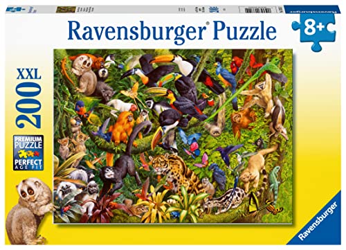 Ravensburger Kinderpuzzle - 13351 Bunter Dschungel - 200 Teile Puzzle für Kinder ab 8 Jahren