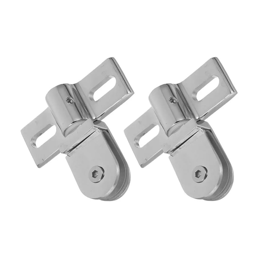 2Pcs 180° Zinc Alloy Frameless Shower Glass Door Hinges