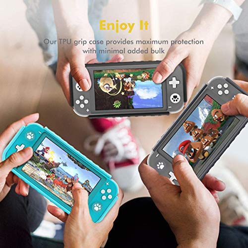 Image of TMG Rugged Protective Case for Nintendo Switch Lite | Shockproof Grip Cover with Soft TPU & Hard Shell | Anti-Slip Design with Game Card Storage | Compatible with Switch Lite Console (Yellow)