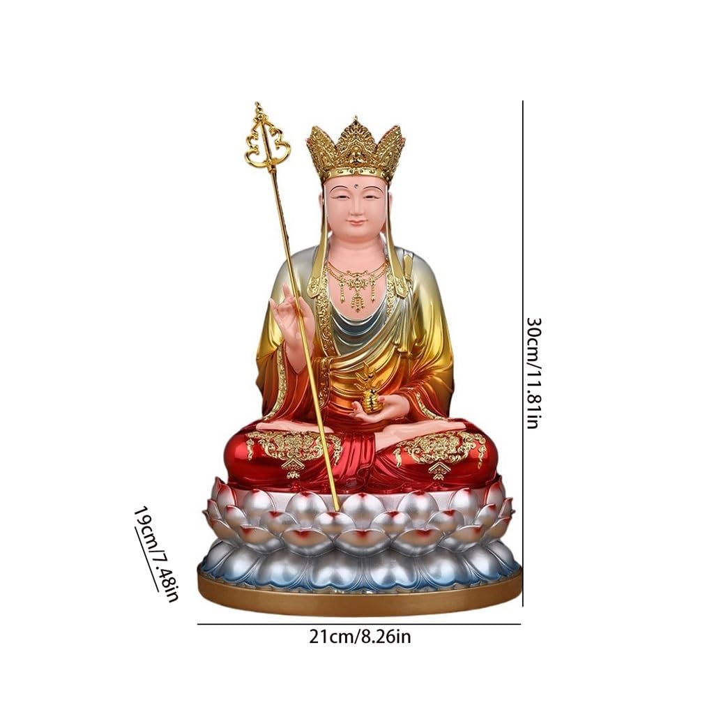 Posąg Buddy Do wnętrz Zen Malowana Żywica Figurki Bodhisattwy Do Kultu Domowego, Ozdoby Medytacyjne, Studium Salonu, Ozdoby Dekoracyjne Ozdoby Medytująca Statua Buddy Rzeźba