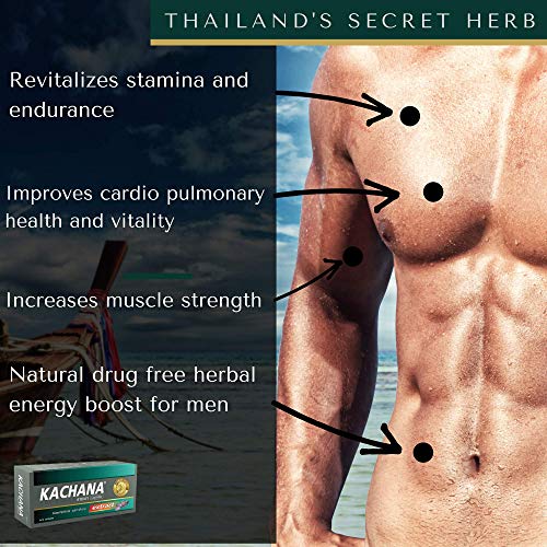 KACHANA, Black Ginger Energy Pill, Boosts Blood Flow & Circulation | Amplifies Energy, Size, Strength & Endurance| (30 Pills)