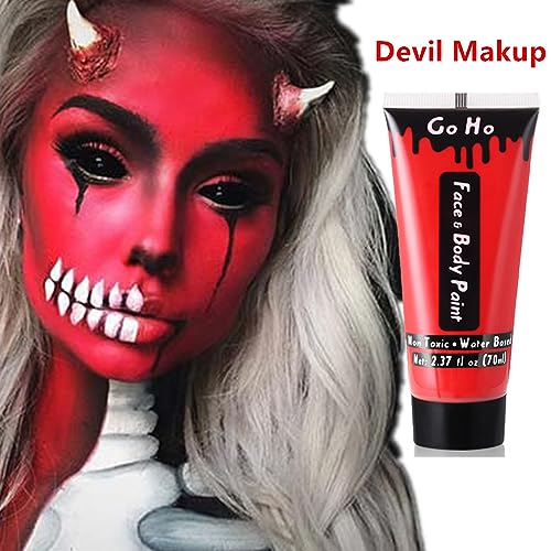 image for Go Ho Red White and Royal Blue Face Body Paint(7 oz) for Halloween Mak